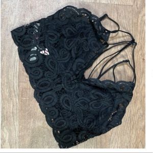 Victoria’s Secret Pink Black Lace Bralette